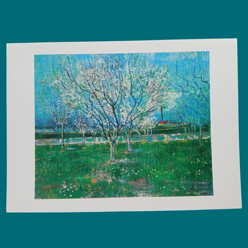 Van Gogh Orchard in Blossom Greeting Card Paper Metropolitan Museum of Art 1990s